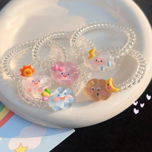 สำกันดวงอาทิตย์ใสสายโทรศัพท์รอบการ์ตูนยางรัดขนาดเล็ก เชือกผม รูปแบบ 5 ซึ่งประกอบได้ดังนี้