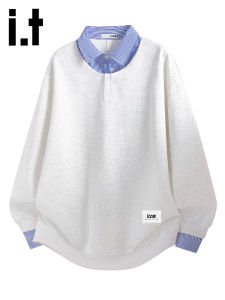 izzue | Polo Shirt Fake Two Pieces Casual Mens Shirt
