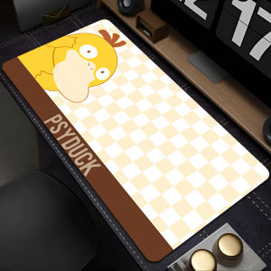 Bandai | Rubber Mouse Pad 90x40cm Pokemon Psyduck Kawaii Gaming Accessories XXL Computer Keyboard Pad Gamer Desk Mat alfombrilla Mousepad