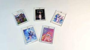 2pcs 35PT Magnet Card Holder Case Card Slab Akrilik Tcg Sport Kpop Photocard Pokemon Mtg