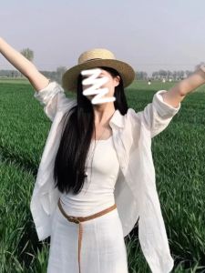 Áo Sơ Mi Chống Nắng Trắng Kiểu Pháp Cho Nữ Mùa Hè 2025 Áo Khoác Ngoài Mỏng Thanh Lịch Đầu Xuân Thời Trang Áo Dài Tay Thường