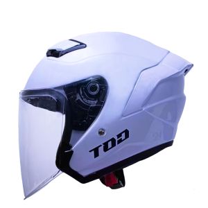 helm half face tod kyros solid putih - helm tod