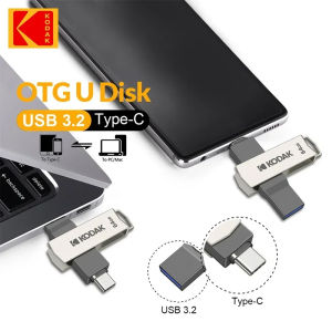 Kodak | KODAK USB3.2 Type C Flash Drive 256GB 128GB 32GB Pendrive High Speed Dual Memory Stick For Smartphone Laptop