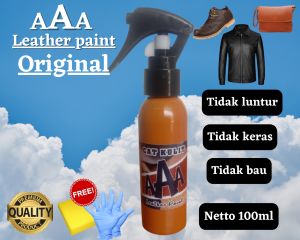 cat kulit asli warna tan isi 100ml cat untuk semua bahan kulitcat jaket kulitcat sepatu kulitcat tas kulit dll
