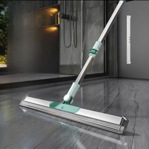 Magic Broom Silicone Bathroom Floor Water Scraper Non-Stick Hanging Brush Home Cleaning Tool Stainless Steel Mop for Bathroom