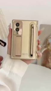 for Magsafe Magnetic Plating Hinge Protection Phone Case With Front Screen Tempered Film For Samsung Galaxy Z Fold 8 Ultra 7 6