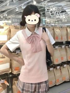 เสื้อกั๊กถักนิตติ้งสไตล์ญี่ปุ่นสำหรับผู้หญิงไซส์เล็ก เสื้อแจ็คเก็ตลำลองสำหรับฤดูใบไม้ผลิและฤดูใบไม้ร่วง