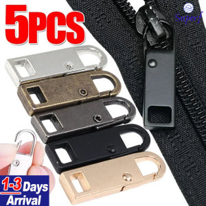 【From Manila】5Pcs Metal Zipper Pull Replacement Instant Repair Zipper Head for Clothes Bag DIY Sewing Detachable Zipper Slider Tap