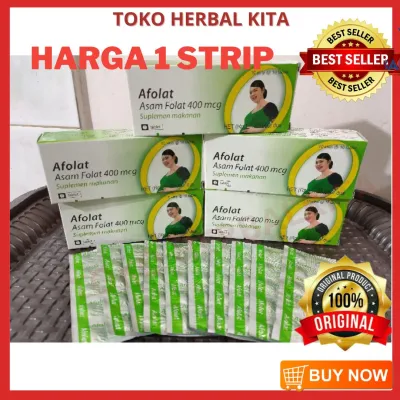 AFOLAT PROGRAM HAMIL PROMIL ASAM FOLAT 400 Mcg per 1 STRIPS / 1 BOX Lebih Murah