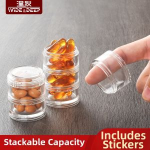 Moisture Proof Pill Organizer Travel Portable Transparent Small Box