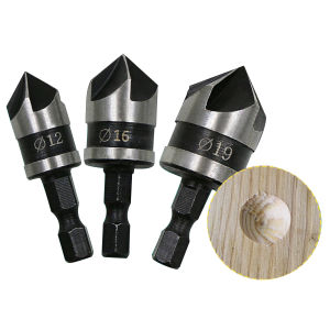 ⭐【BEST CHOICE】Mata Bor Besi 1Set Carbon Steel 12 16 19mm 3 PCS / Mata Bor Kayu 1 Set Drill Bit Countersink HSS 6-19mm 6 PCS