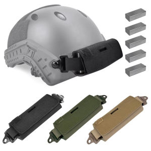 BOOIU หมวกกันน็อค Counterweight หมวกกันน็อกยุทธวิธี Balancing น้ําหนักกระเป๋า Counterbalance W/5 เคาน์เตอร์บล็อกสําหรับ OPS Fast PJ MH อุปกรณ์เสริม