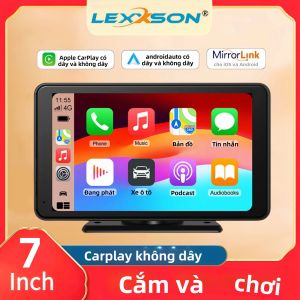 Đầu Màn Hình Ô Tô Android 7 Inch Không Dây CarPlay Bluetooth 5.0 Màn Hình Cảm Ứng HD Hỗ Trợ Kết Nối Gương Điện Thoại Camera Lùi Và Khe Cắm Thẻ Nhớ SD Lắp Đặt Đa Năng