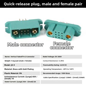 XDRC | Quick Disconnect Connector with Power Male and Female 9 Piece Quick Connect Adaptor for UAV Vertical Takeoff