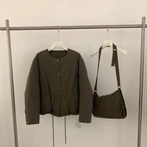 Original Casual Womens down Jacket FN Love Nancy Thirteen Rows 2025 Winter Loose Fit Warm Long Sleeve round Neck Coat