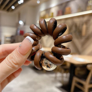 Handmade High Elasticity Telephone Cable Hair Ties Womens Style Dongda Gate Fresh out Fashion Hair Bands Korean Style Hair Accessories