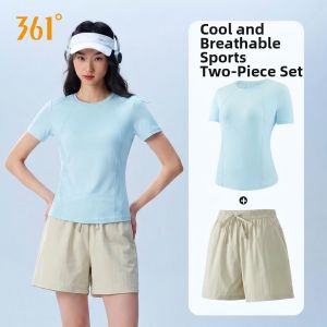 361° | Thin Short Sleeve Shorts Two-piece Suit Sports Outfit