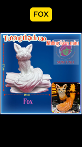 Tượng thạch cao Cáo ngồi cành cây M14 (Không kèm màu) Bé Tô Màu Tô Tượng trờ chơi trẻ em
