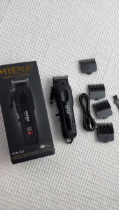 HIENA HYN-223 Professional Hair Clipper | Cordless Rechargeable Trimmer with LCD Display | Long Battery Life Barber Machine for Men