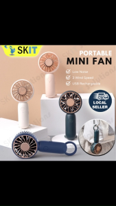 【SKIT SG】Mini Fan USB Fan Handheld Portable Fan Buckle Charging Silent for Office Outdoor Travel Student Summer Travel Fan Carabiner Fan Portable Oscillating Standing Fan 3 Speeds Rechargeable Quiet USB Mini Fan for Outdoor Office Summer