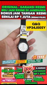 JAM TANGAN Q Q WANITA ORIGINAL QnQ VP34 J005Y Q&Q VP34J005Y Women NG - Hitam - Rubber - Jam dunia JD18 # Jam Tangan Wanita Jam Tangan Cewek Jam Tangan Anti Air + JAM TANGAN QQ VP34 005Y JAM TANGAN QnQ VP34 J005Y JAM TANGAN Q&Q VP34J005Y S003