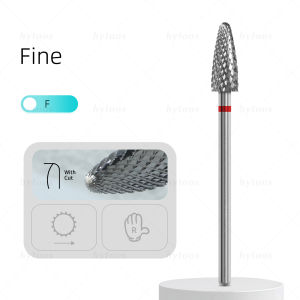 HYTOOS Carbide Nail Drill Bits Professional 5mm Flame Bit for Gel Polish Removal Durable Manicure Tools for Nail Techs & DIY