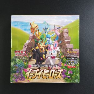 Funism | 1 Box Homemade S6A Eevee Heroes Japanese Flareon Umbreon Espeon Leafeon Glaceon Sylveon Jolteon Vmax V Game Collection Card Toy