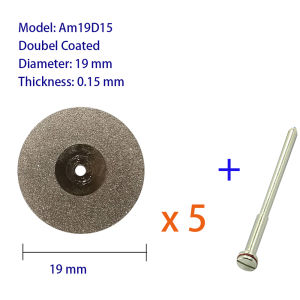 JNSUR 0.15mm Thickness Dental Diamond Disc Diagonal Serrated Disc Diamond Cutting WheeL Technician Tool Dentist Supply