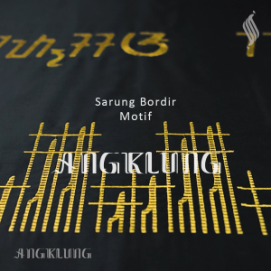 Katsae - Sarung Bordir Motif Angklung Bordir Timbul Sarung Pria Dewasa Warna Maroon 100% Bordir