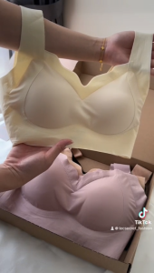 [Lec Secret] Ready Stock Wireless Seamless Ice Silk Bra 2029 Size M-XXL