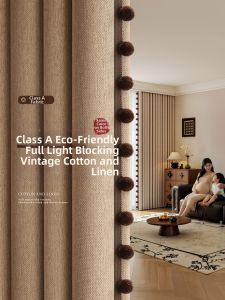 WEILAISHI | Formaldehyde-free Full Blackout Vintage Style Curtains