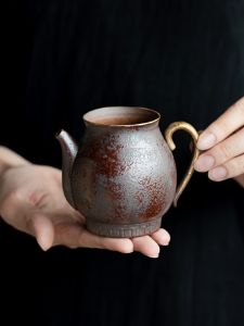 Rust Red Gold Ceramic Tea Set Fair Price Chinese Style Home Use Teapot Cup Individual Tea Ocean Gongfu Tea Utensils