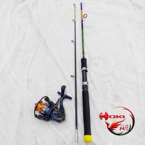 FREE MATA PANCING DAN SENAR Set Joran Spinning Fiber Solid Swan Gurame 150 + Reel Spinning Silver Zenn 1000 / set joran spinning fiber