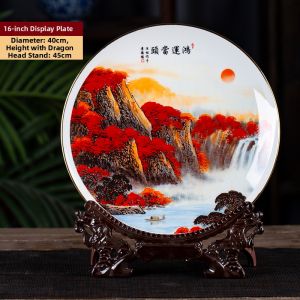 Gilded Fortune Porcelain Decorative Plate Bone China