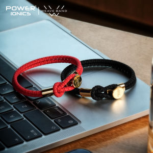 กำไลข้อมือสปอร์ตแฟชั่นสายรัดแบบถักใหม่สำหรับทุกเพศกันน้ำ3000ไอออนและเจอร์เมเนียมมีสุขภาพดีผู้ชายผู้หญิง