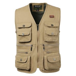 [HCM]Áo phóng viên - áo gile túi hộp cao cấp ARM-1185 (Màu kaki)