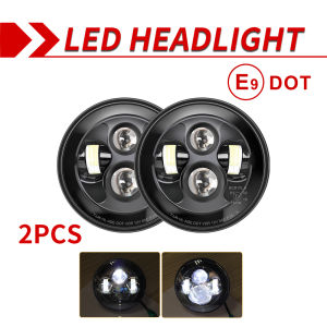 CO LIGHT 7inch LED Headlight 80W DRL Halo Angle Eyes Led Headlamp 12V 24V DOT E9 High Low Turn Signal for Jeep Offroad 4x4