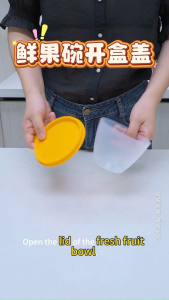 Tupperware 430ml thực phẩm lưu trữ container kín chống rò rỉ Stackable bát đựng sa lát có nắp đậy (màu ngẫu nhiên)