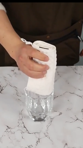 RakanKu MALAYSIA Barista Cleaning Cloth Lint Free Kitchen Towel Household Quick Absorbent Towel Bar Cleaning Towel wt Hanging Rope Tuala Dapur 毛巾