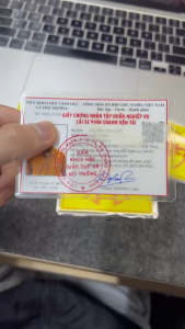 Thẻ TẬP HUẤN NGHIỆP VỤ lái xe kinh doanh vận tải. Thời hạn 3 năm. Dành cho anh em chạy biển số vàng