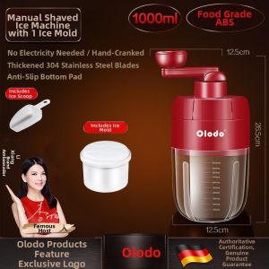 Olodo | Manual Ice Shaver Small Home Use Fluffy Ice Machine