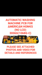 3006G(1068G-C) Automatic Washing Machine PCB for American Homes No LCD Control Board
