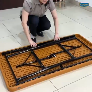 Folding Table 6FT Heavy Duty Long Table Outdoor Portable Dining Table Study Table For 10 Seats