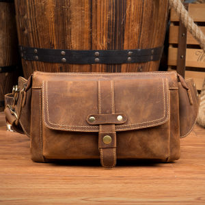 Mantime | Vintage Handmade Crazy Horse Leather Waist Bag