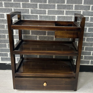 Commercial Multi-layered Wooden Kitchen Rack for Restaurant And Hot Pot Restaurant Storage Display Stand Vegetable Plate Holder