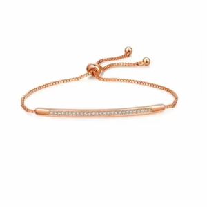 Good 999 Fashionable and Creative Zircon Single Row Curved Adjustable Bracelet B34723