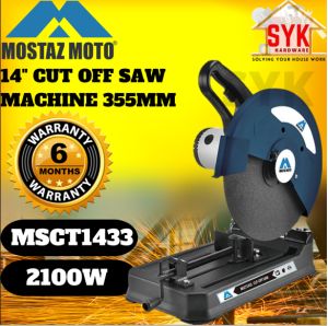 SYK Mostaz Moto MSCT1433 2100W Cut Off Saw Machine Wood Metal Aluminium Cutting Mesin Potong Kayu Besi