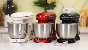 HAILANG This large-capacity 5.5L countertop dough mixer features a stainless steel mixing bowl a multi-functional 1200W motor with baking egg-beating and mixing functions and is available in a variety of colors.