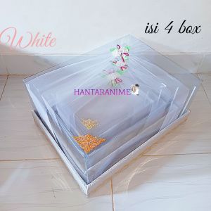 Box Kotak seserahan hantaran isi 4 tempat lamaran pernikahan mika Tile silang