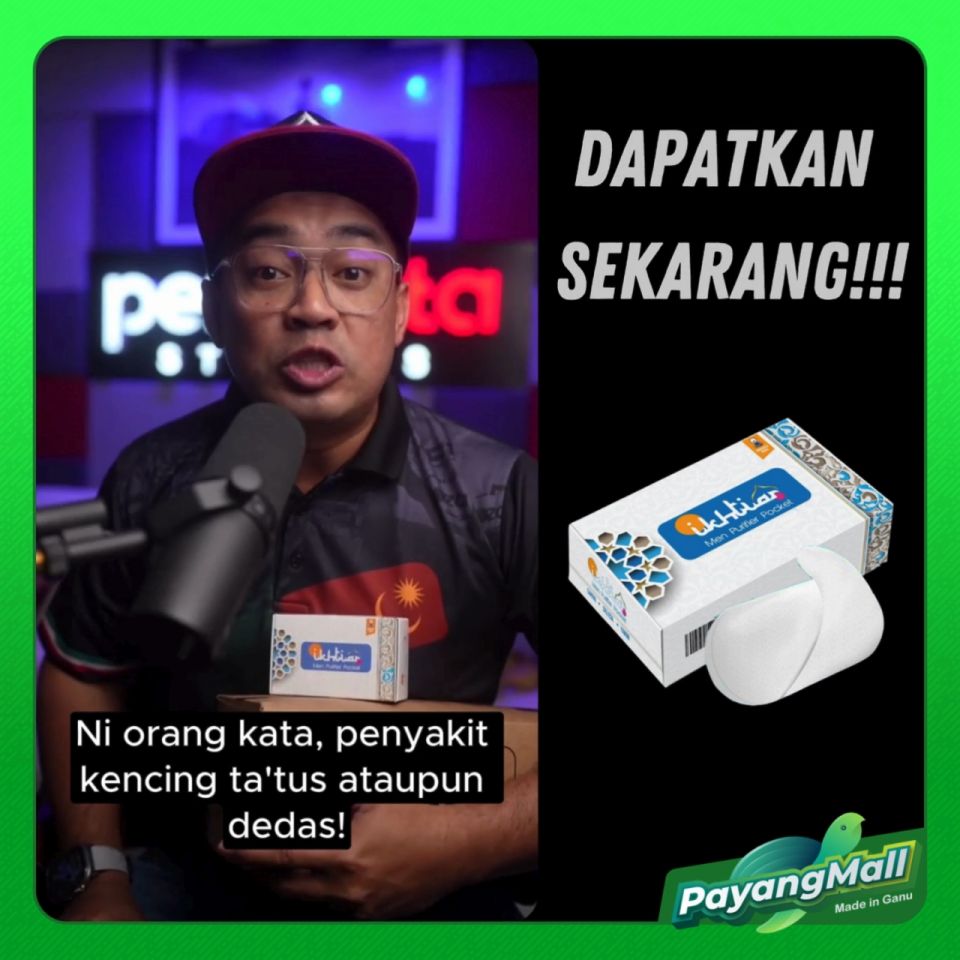 Sarung Lelehan Kencing Lelaki Untuk Sah Solat IKHTIAR Men Purifier Pocket Mudah Digunakan 1 Kotak / 15 pcs | PAYANG MALL